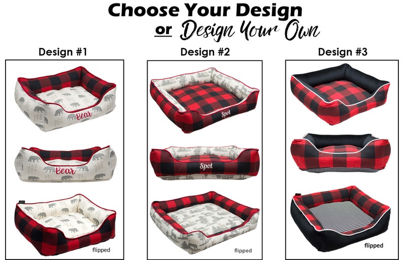 Buffalo Check Dog Bed Buffalo Plaid Dog Bed Large German Etsy