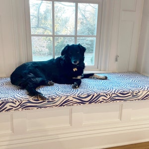 custom size window cushion for dog