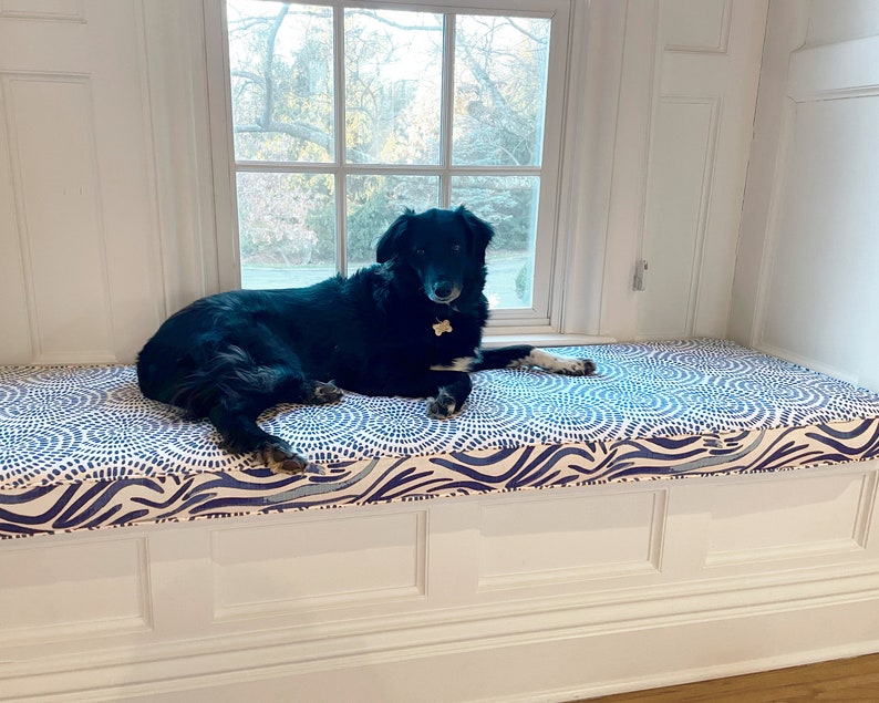 custom size window cushion for dog