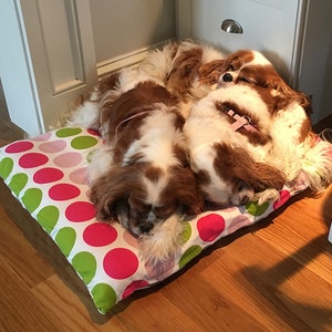 Custom Dog Bed Floor Cushion, Western Faux Cowhide with Removable Washable Cover, Designer Pet Bed with Zipper image 8