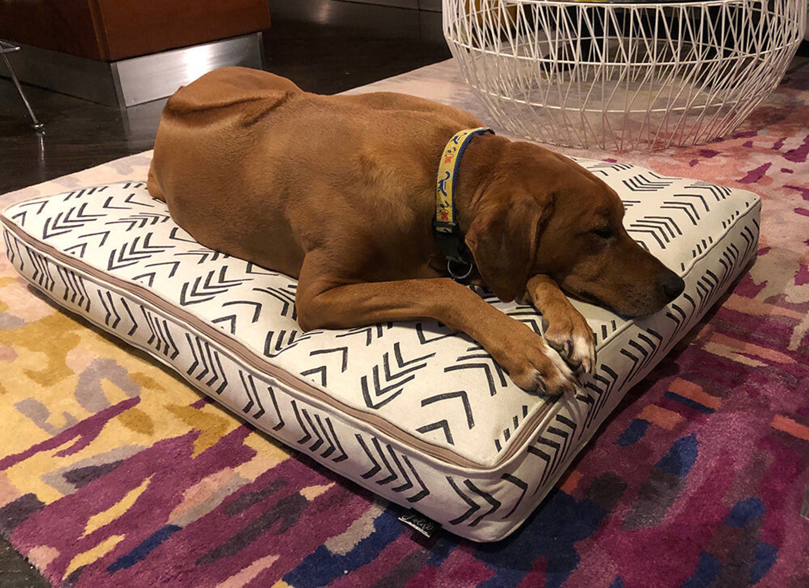 Mudcloth Dog Bed Modern Dog Bed Boho Dog Bed Large Dog Etsy