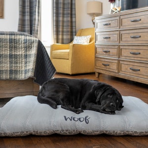 Custom Dog Bed Floor Cushion, Western Faux Cowhide with Removable Washable Cover, Designer Pet Bed with Zipper image 6