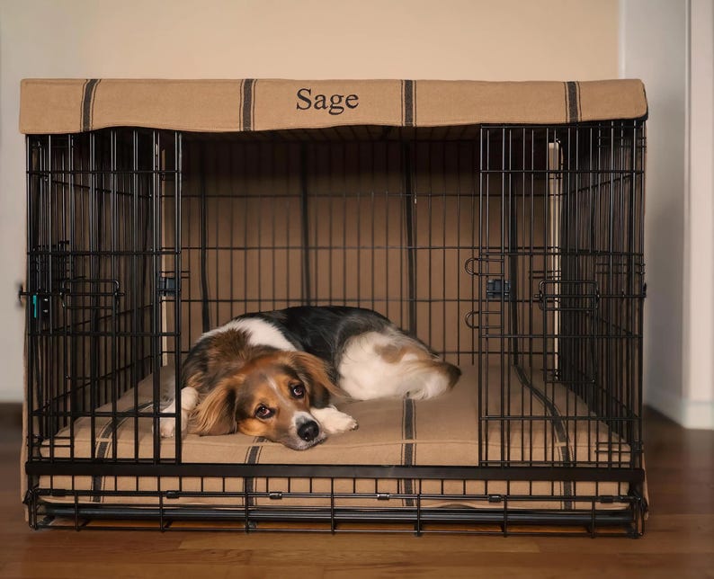 custom size cushion to fit wire crate.