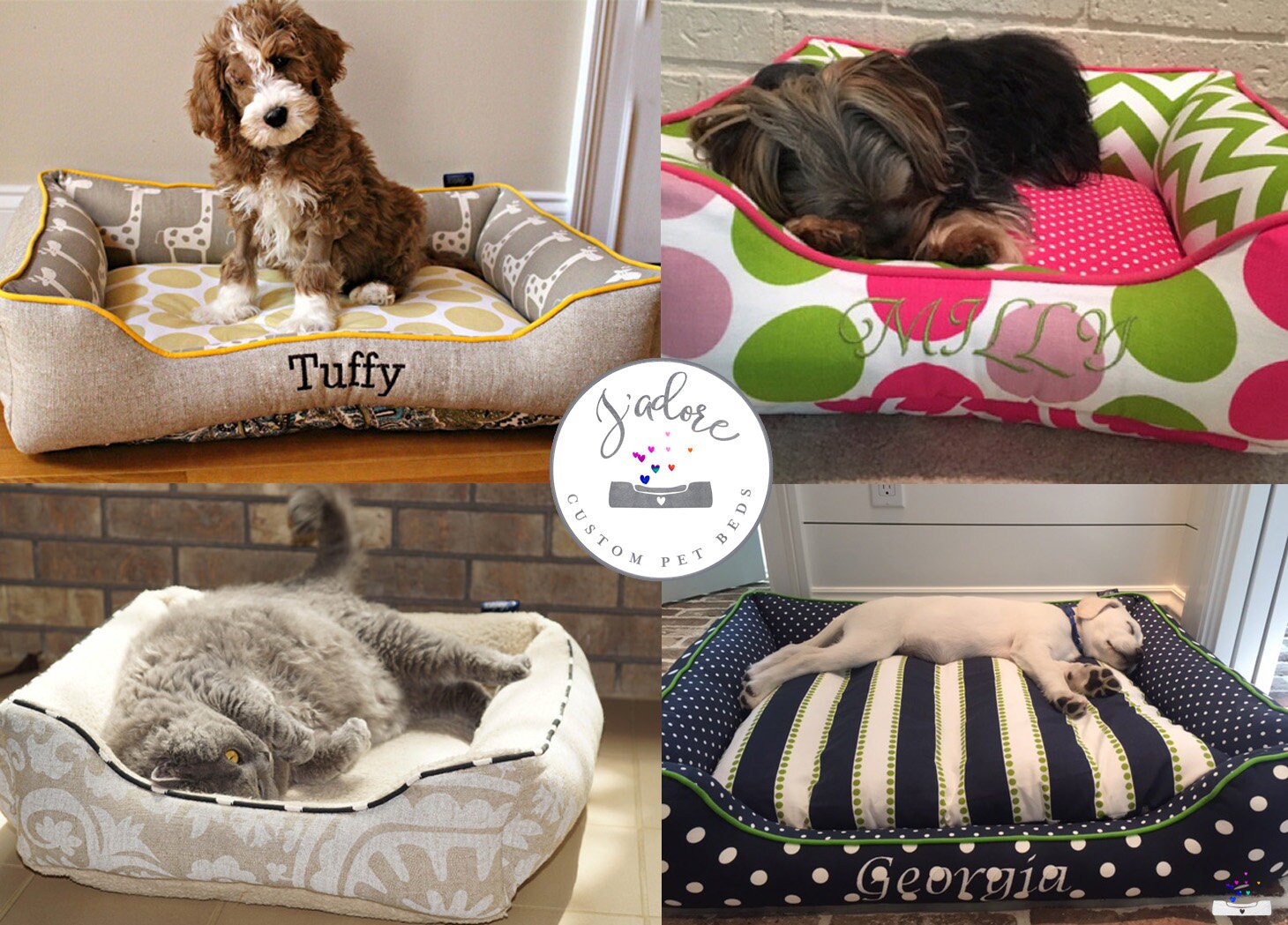 Light Pink Dog Beds Girl Dog Bed with Name Personalized Dog Etsy