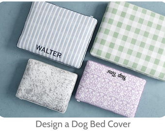 Custom Dog Bed Cover – Personalized, Washable & Durable – Fits Existing Inserts (Insert Not Included)