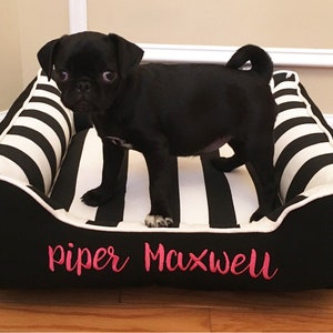 Modern Dog Bed, Washable Dog Beds, Personalized Pet Bed with Removable Cover, French Bulldog, Frenchie beds, Puppy Beds, Cute Dog Bed Gift image 7