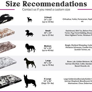 size and weight recommendations