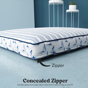 concealed upholstery grade zipper. removable washable cover
