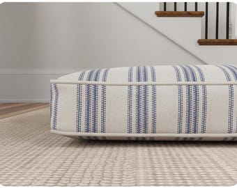 Farmhouse Dog Bed Grain Sack in your Choice of Colors, Zippered Removable Washable Cover