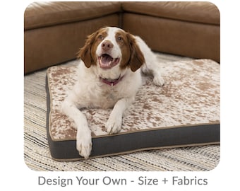 Memory Foam Dog Bed Cushion from Small to Extra Large, Design Your Own Custom Dog Bed with Durable Washable Cover