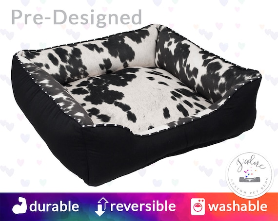 cowhide dog bed