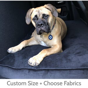 Custom Truck Dog Bed – Memory Foam Cushion for SUV or Car – Washable Cover – Custom Size Travel Pet Bed