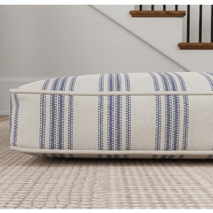 Farmhouse Dog Bed Grain Sack in your Choice of Colors, Removable Washable Cover with Zipper