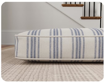 Farmhouse Dog Bed Grain Sack in your Choice of Colors, Removable Washable Cover with Zipper