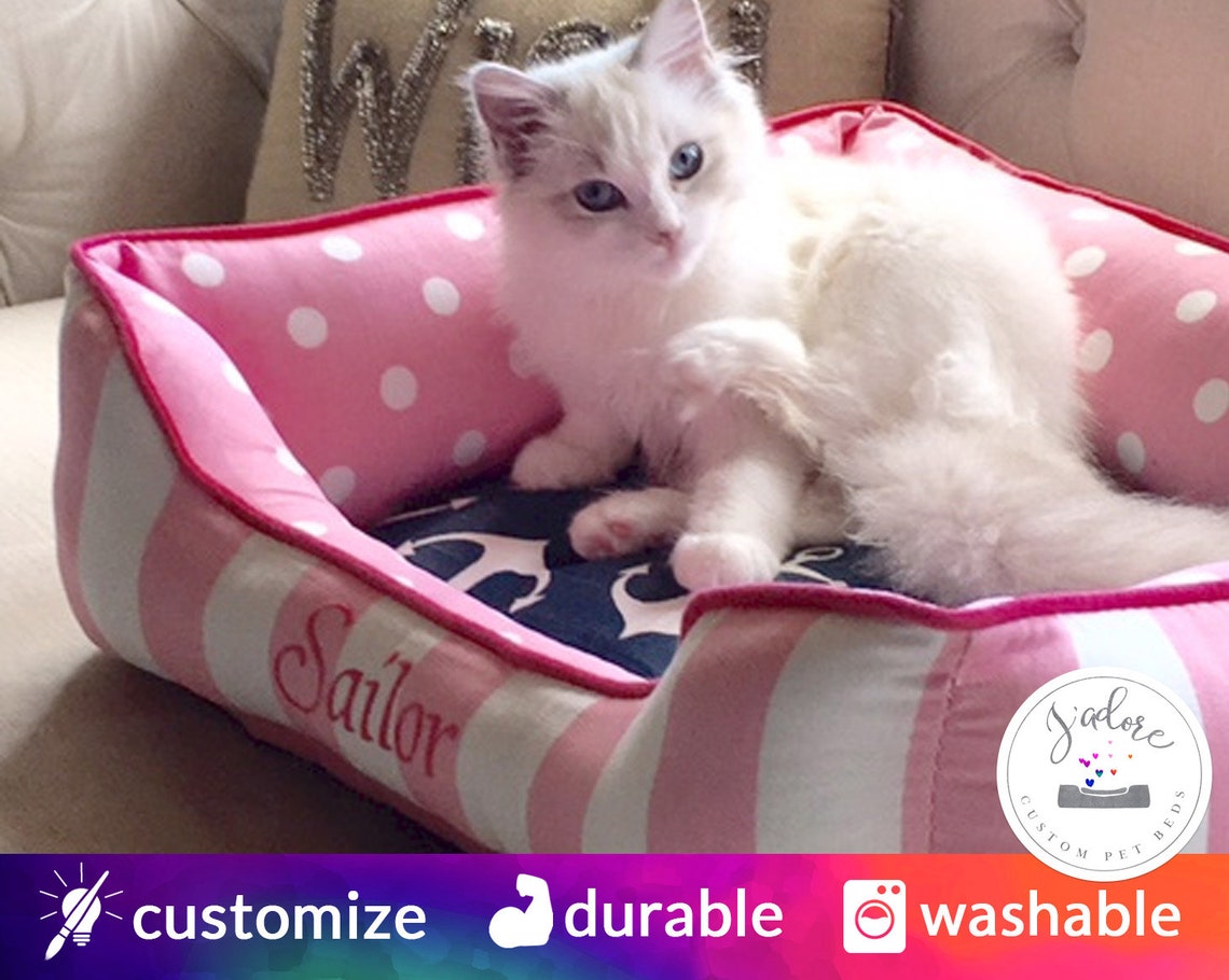 Custom Cat Bed Washable Cute Cat Beds Best Cat Beds Gift Etsy