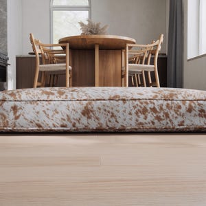 salt and pepper palomino faux cowhide cushion