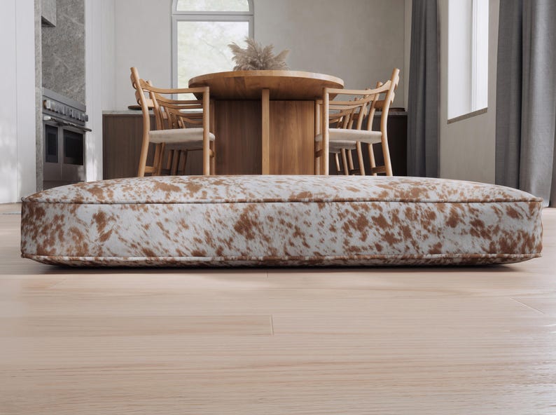 salt and pepper palomino faux cowhide cushion