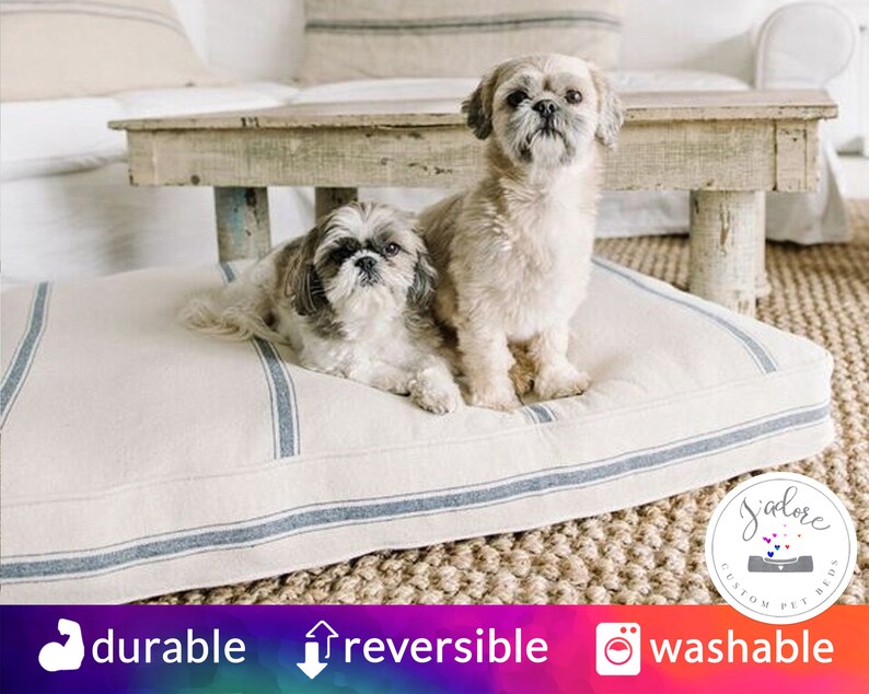 French Country Dog Bed Reproduction Grain Sack Feed Sack Etsy