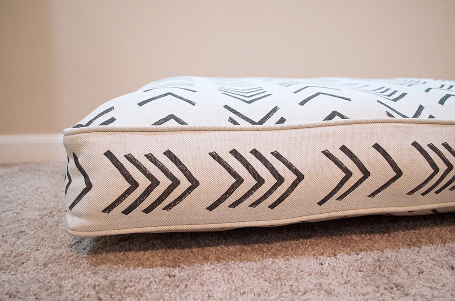 Mudcloth Dog Bed Modern Dog Bed Boho Dog Bed Large Dog Etsy