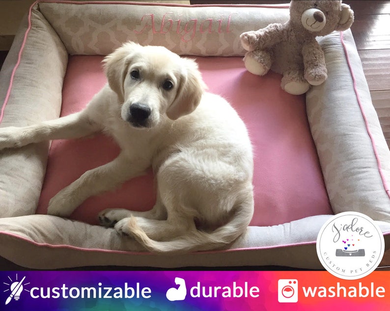 cute monogrammed dog beds