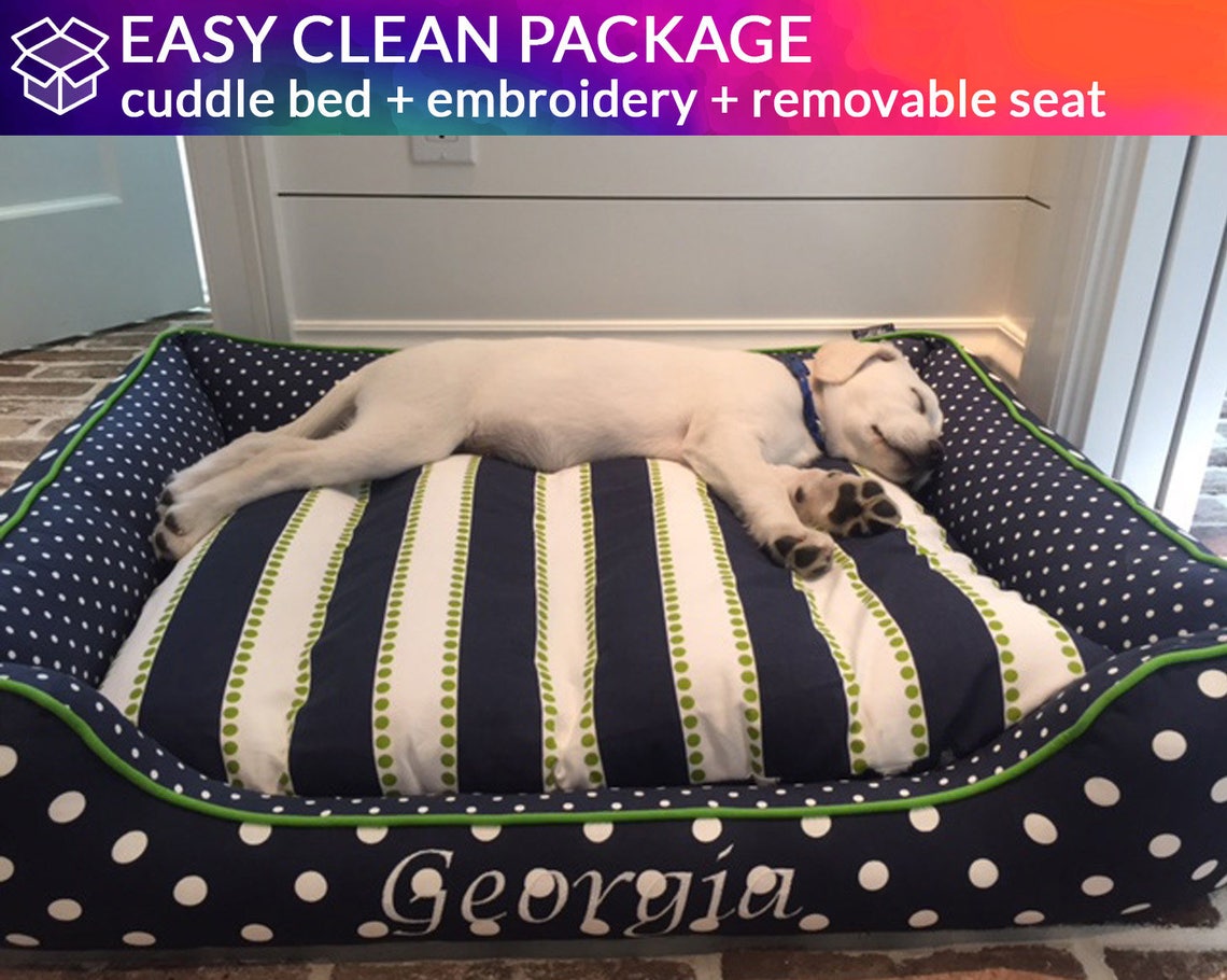Bolster Dog Bed With Removable Seat Washable & Easy to Etsy
