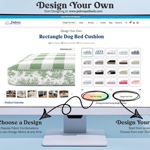 Have a different idea in mind? Visit our website to design a bed with fabrics of your choice