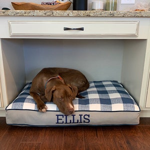 custom size dog bed cushion for kitchen. fiberfill insert