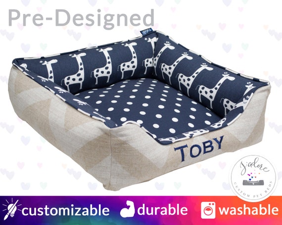 monogrammed dog beds personalized