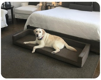 Custom Size Dog Bed with Washable Removable Cover, COM Fabrics, Bedroom Furniture for Dogs