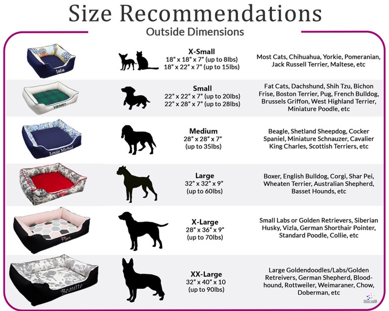 Black & White Stripe Dog Bed With Embroidery Stripe Bold Etsy