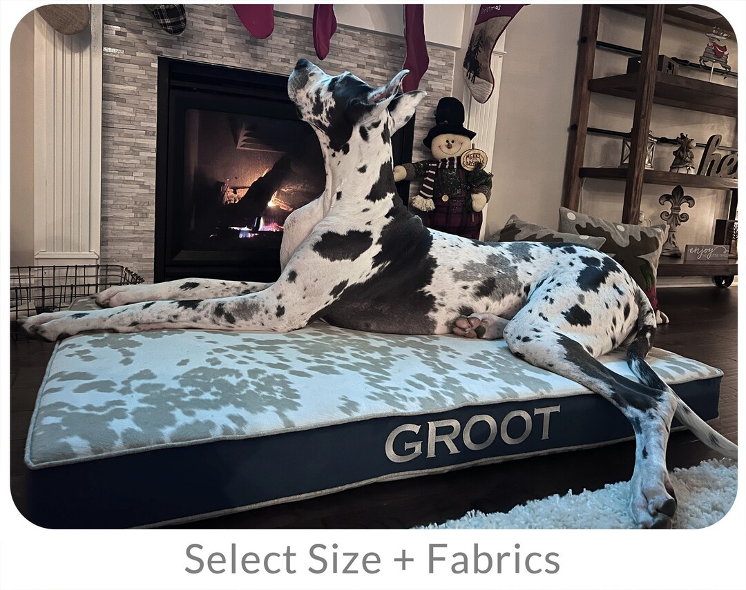 Xlarge Dog Bed, Faux Cowhide Dog Beds, Giant Breed Dog Bed Supportive