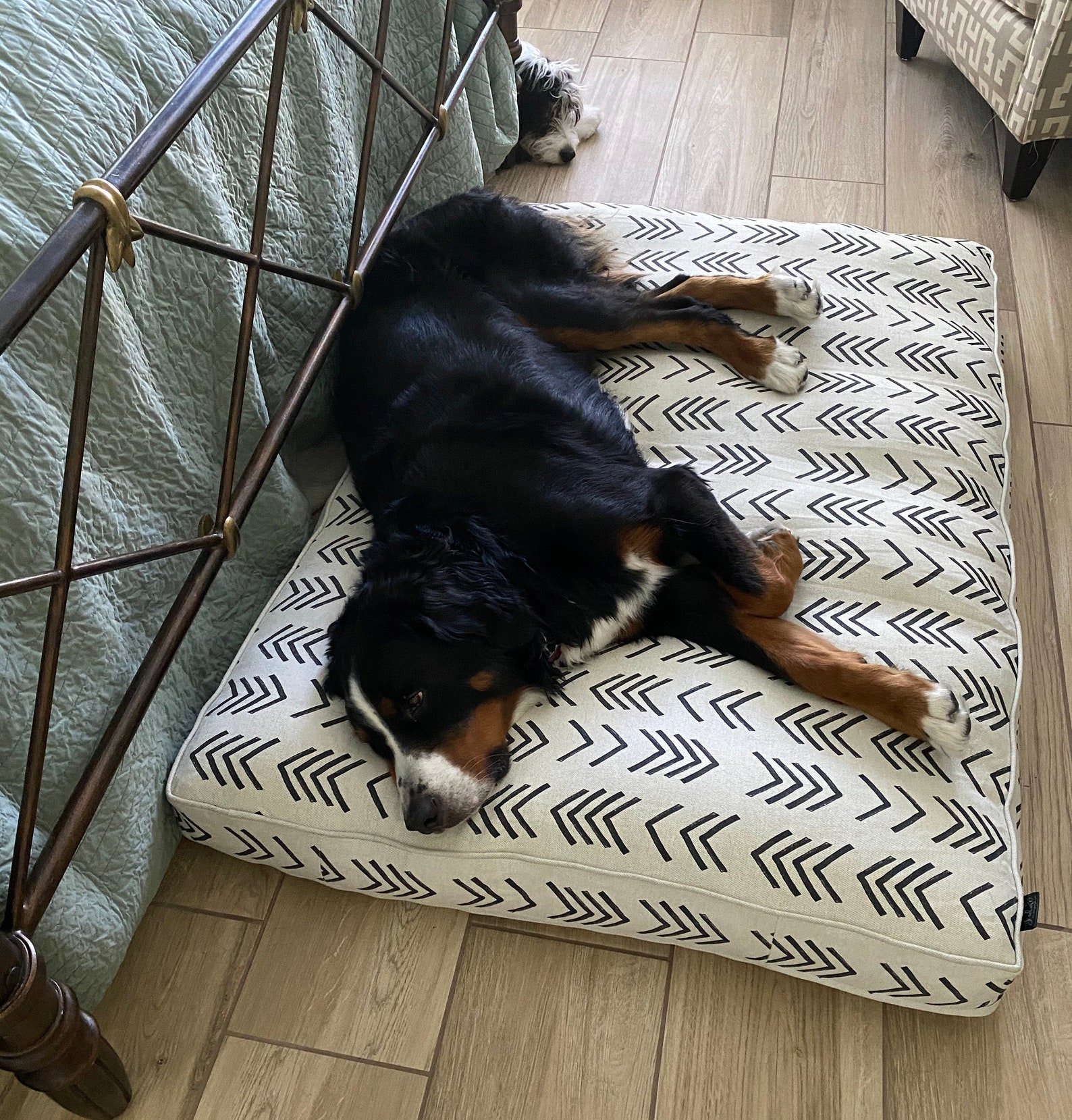 Mudcloth Dog Bed Modern Dog Bed Boho Dog Bed Large Dog Etsy