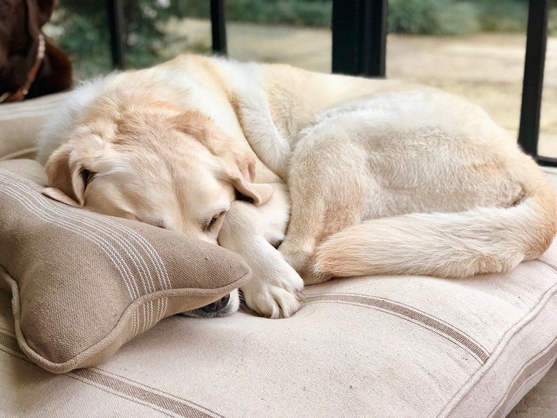 Farmhouse Dog Bed Grain Sack Dog Bed Country Dog Bed Red Etsy