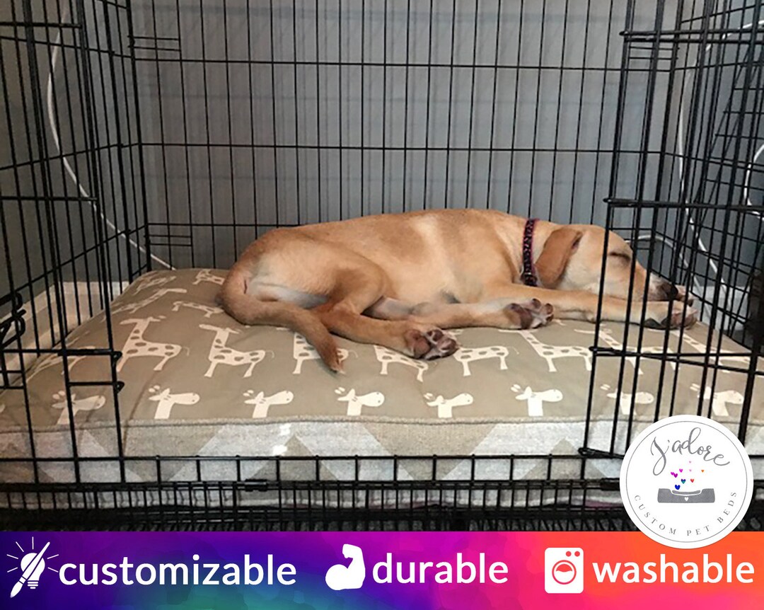 Dog Crate Cushion Custom Made to Your Size Supportive Dog Etsy