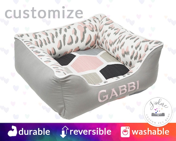 blush pink dog bed