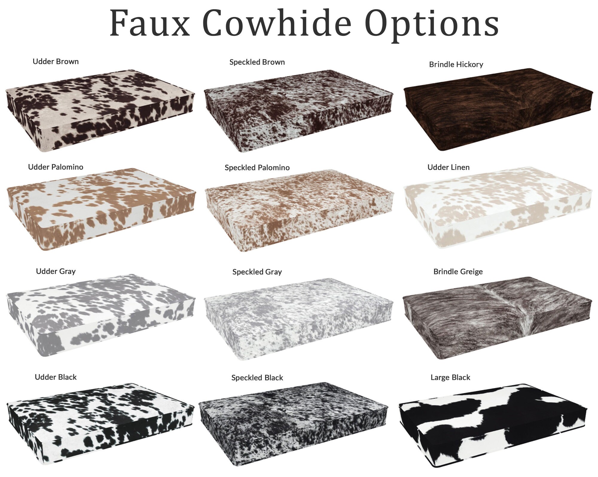 Picture Idea: Western Dog Bed With Performance Faux Cowhide Vegan Cow Print