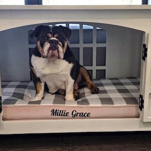 custom size cushion to fit wood crate