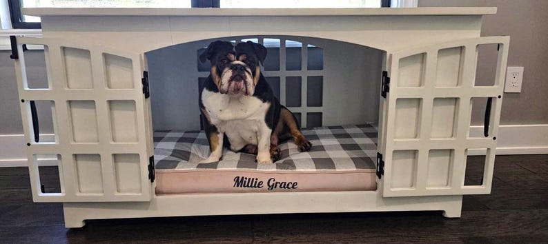 custom size cushion to fit wood crate