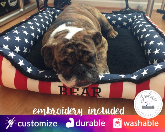 american flag dog bed