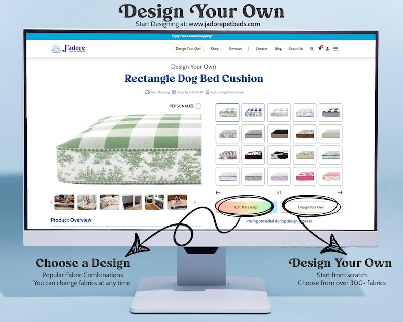 design your own custom dog bed.