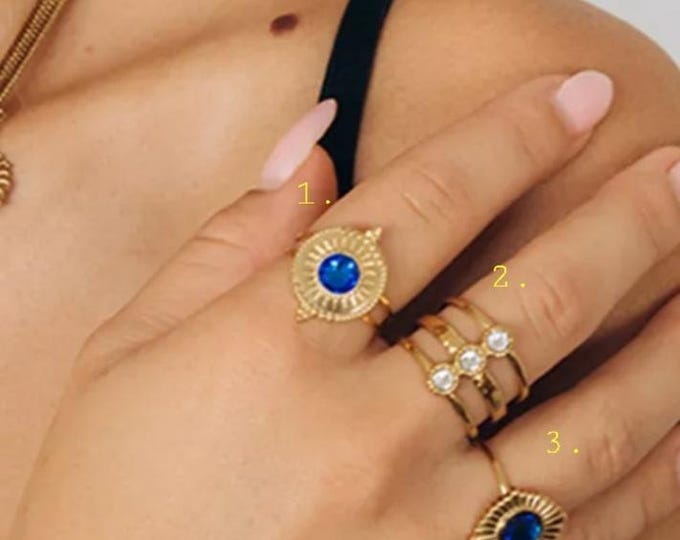 Featured listing image: Stacking Gold Rings Stainless Steel