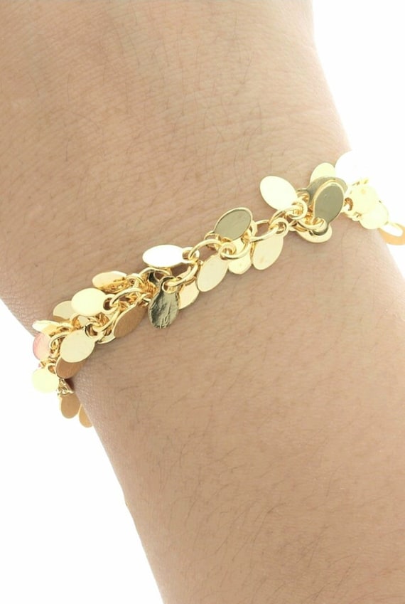 Gold Metal Charm Chain Bracelet | Modern Jewelry for Graduation