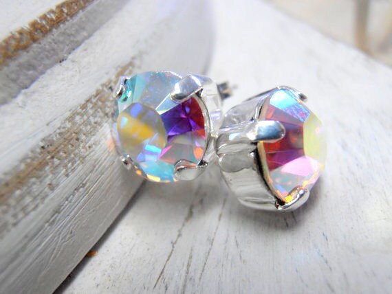 Aurora borealis stud best sale earrings