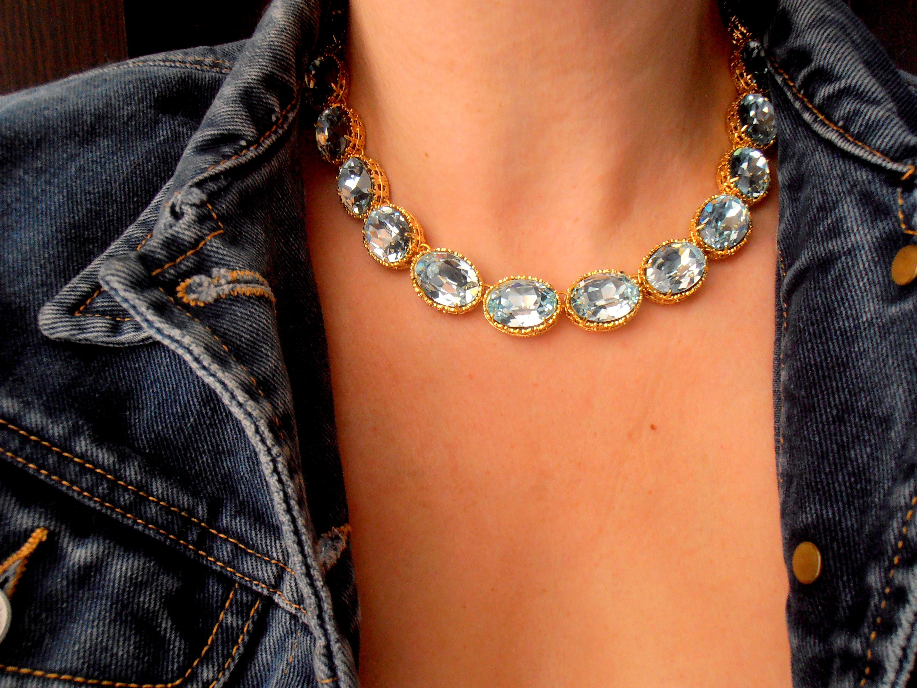 J.Crew: Faceted Crystal Necklace For Women