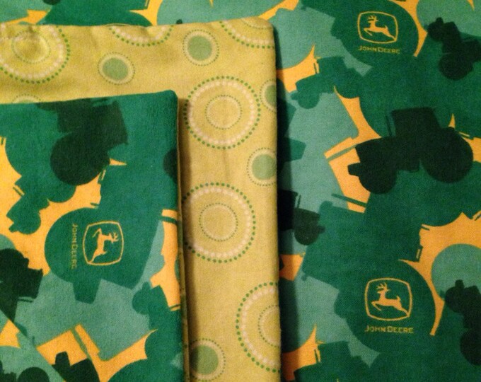 John Deere Tractor Baby Blanket, Large Receiving Blanket, Farmer Blanket, Swaddle Blanket, Baby