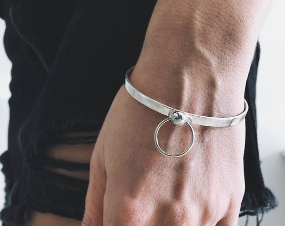 Sterling silver bracelet,Sterling silver cuff bracelet,silver orb bracelet,simple bracelet,minimalist bracelet,geometric bracelet,boho