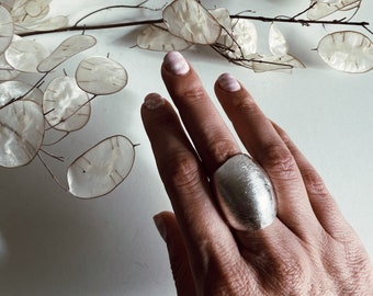 Silver statement ring , silver chunky ring, contemporary ring