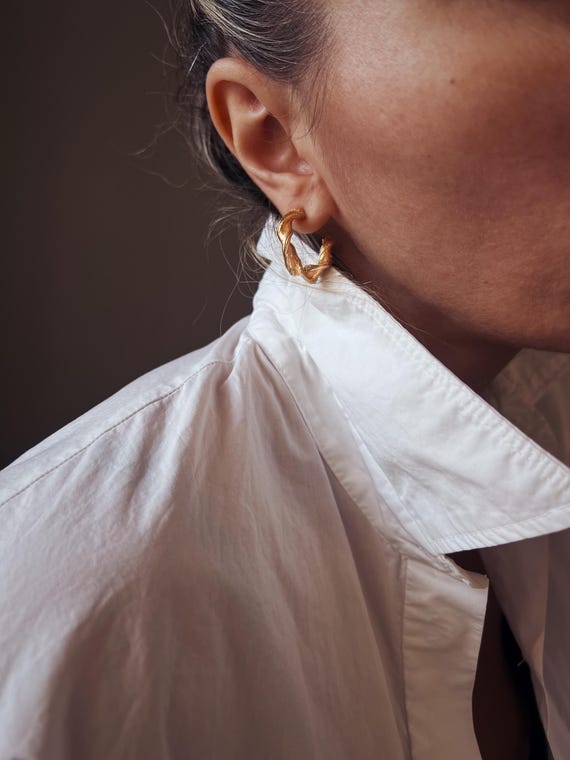 Twisted hoop earrings silver 925 , gold hoop earrings, twisted hoop earrings