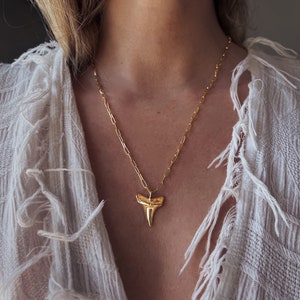 Shark’s tooth necklace,gold shark tooth necklace,silver shark tooth necklace,shark tooth pendant,sterling silver necklace,gold talisman