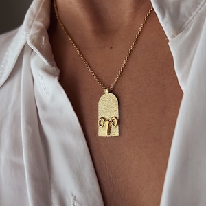Aries zodiac pendant necklace ,Constellation necklace